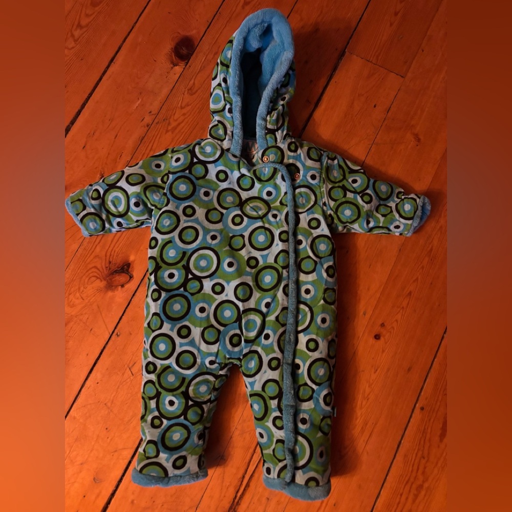 Me Too Blue and Green Baby Snowsuit